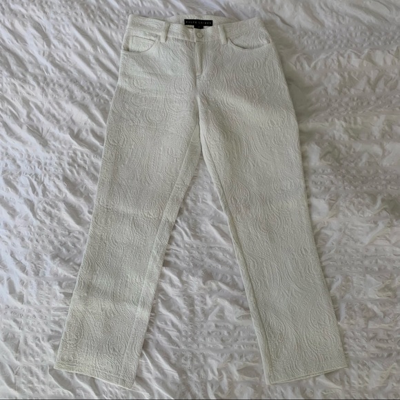 Ralph Lauren White Paisley Pants - Picture 4 of 16